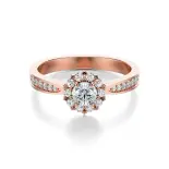 Pierścionek z różowego złota z diamentami AJPZ_138